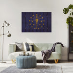 Indiana State Historic Flag on Wood DaydreamHQ Rustic Flags