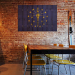 Indiana State Historic Flag on Wood DaydreamHQ Rustic Flags 44"x30"