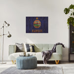Kansas State Historic Flag on Wood DaydreamHQ Rustic Flags 33"x24"