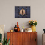 Kentucky State Historic Flag on Wood DaydreamHQ Rustic Flags 22"x16"