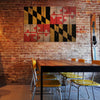 Maryland State Historic Flag on Wood DaydreamHQ Rustic Flags 44"x30"