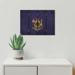 Maine State Historic Flag on Wood DaydreamHQ Rustic Flags