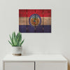 Missouri State Historic Flag on Wood DaydreamHQ Rustic Flags