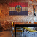 Missouri State Historic Flag on Wood DaydreamHQ Rustic Flags 44"x30"