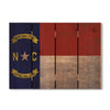 North Carolina State Historic Flag on Wood DaydreamHQ Rustic Flags 22"x16"