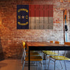 North Carolina State Historic Flag on Wood DaydreamHQ Rustic Flags 44"x30"