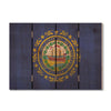 New Hampshire State Historic Flag on Wood DaydreamHQ Rustic Flags 22"x16"