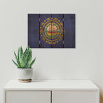 New Hampshire State Historic Flag on Wood DaydreamHQ Rustic Flags