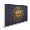 New Hampshire State Historic Flag on Wood