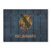 Oklahoma State Historic Flag on Wood DaydreamHQ Rustic Flags 33"x24"