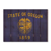 Oregon State Historic Flag on Wood DaydreamHQ Rustic Flags 33"x24"