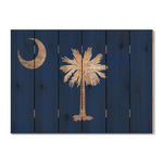 South Carolina State Historic Flag on Wood DaydreamHQ Rustic Flags 33"x24"