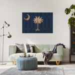 South Carolina State Historic Flag on Wood DaydreamHQ Rustic Flags