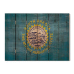 South Dakota State Historic Flag on Wood DaydreamHQ Rustic Flags 33"x24"