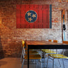 Tennessee State Historic Flag on Wood DaydreamHQ Rustic Flags 44"x30"