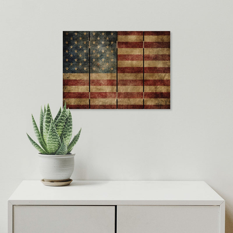 Rustic American Flag on Wood DaydreamHQ Rustic Flags