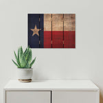 Texas State Historic Flag on Wood DaydreamHQ Rustic Flags