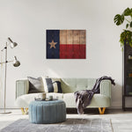 Texas State Historic Flag on Wood DaydreamHQ Rustic Flags 33"x24"