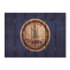 Virginia State Historic Flag on Wood DaydreamHQ Rustic Flags 33"x24"