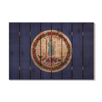 Virginia State Historic Flag on Wood DaydreamHQ Rustic Flags 44"x30"
