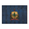 Vermont State Historic Flag on Wood DaydreamHQ Rustic Flags 33"x24"