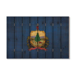 Vermont State Historic Flag on Wood DaydreamHQ Rustic Flags 44"x30"