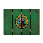 Washington State Historic Flag on Wood DaydreamHQ Rustic Flags 22"x16"