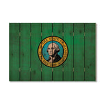 Washington State Historic Flag on Wood DaydreamHQ Rustic Flags 44"x30"