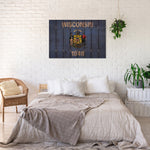 Wisconsin State Historic Flag on Wood DaydreamHQ Rustic Flags