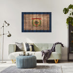 West Virginia State Historic Flag on Wood DaydreamHQ Rustic Flags 44"x30"