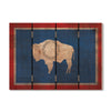 Wyoming State Historic Flag on Wood DaydreamHQ Rustic Flags 22"x16"