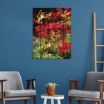 Hummingbird & Geranium by Giordano DaydreamHQ Fine Art on Wood 28x36