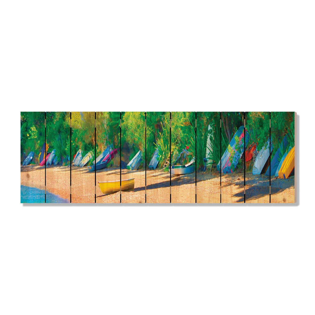 Jamaican Boats - Photography on Wood DaydreamHQ Photography on Wood 60x20