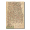 Alabama Map from 1878 DaydreamHQ Grand Wood Wall Art 32x48