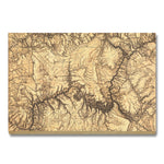 Grand Canyon, Arizona Map from 1873 DaydreamHQ Grand Wood Wall Art 24x18