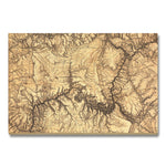 Grand Canyon, Arizona Map from 1873 DaydreamHQ Grand Wood Wall Art 48x32