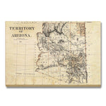 Arizona Map from 1879 DaydreamHQ Grand Wood Wall Art 24x18