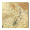 Los Angeles, California Map from 1900 DaydreamHQ Grand Wood Wall Art 24x24