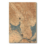 Napa, California Map from 1902 DaydreamHQ Grand Wood Wall Art 32x48