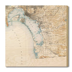 San Diego, California Map from 1904 DaydreamHQ Grand Wood Wall Art 24x24