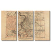 Colorado Map from 1879 DaydreamHQ Grand Wood Wall Art 72x48 (3pc set)