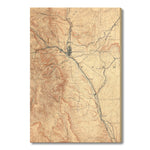 Colorado Springs, Colorado Map from 1893 DaydreamHQ Grand Wood Wall Art 32x48