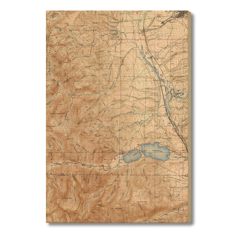 Mount Elbert, Colorado Map from 1939 DaydreamHQ Grand Wood Wall Art 24x36