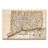 Connecticut Map from 1846 DaydreamHQ Grand Wood Wall Art 36x24
