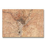 Washington, DC Map from 1900 DaydreamHQ Grand Wood Wall Art 48x32