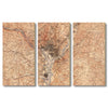 Washington, DC Map from 1900 DaydreamHQ Grand Wood Wall Art 60x40 (3pc set)