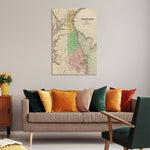 Delaware Map from 1838 DaydreamHQ Grand Wood Wall Art