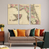 Florida Map from 1882 DaydreamHQ Grand Wood Wall Art