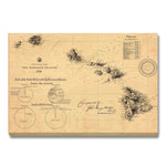 Hawaii Map from 1896 DaydreamHQ Grand Wood Wall Art 24x18