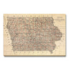Iowa Map from 1878 DaydreamHQ Grand Wood Wall Art 48x32